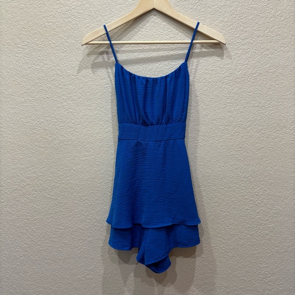 Altar’d State Blue Tiered Romper Size XS - Picture 2 of 7